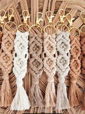 Porte-clés en macramé Bohème